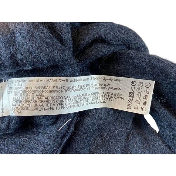 Zara Womens Sweater Wool Alpaca Sccop neck Side tie Knot M Black 5755/122 NWd - Picture 12 of 12